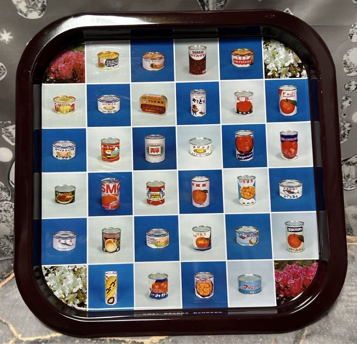 昭和レトロ アンティーク 缶詰のパッケージデザイン お盆(トレー) 金属製拍卖