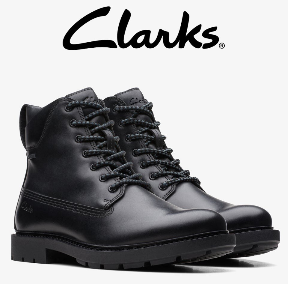 最値!新品!定31900円!ゴアテックス仕様!復刻UKワークスタイル×ブラックアウト!クラークス クラフト デール カウレザー ブーツ!黒 28cm相当拍卖