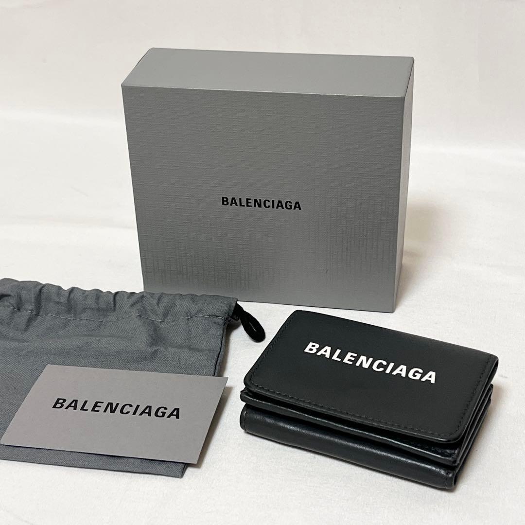 BALENCIAGA バレンシアガ 三つ折り財布 コンパクト レザー グレー 511921拍卖