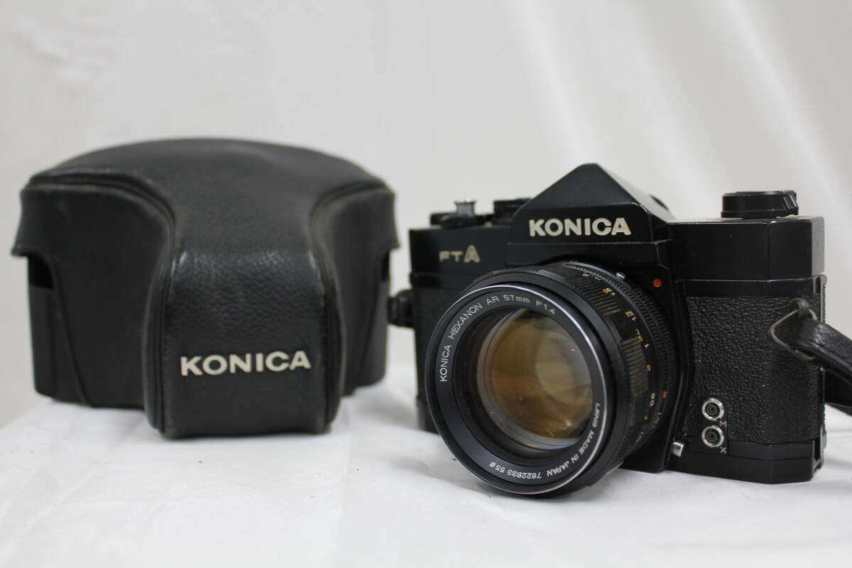 【返品保証】 コニカ KONICA FTA ブラック HEXANON AR 57mm F1.4 ボディレンズセット e6673拍卖
