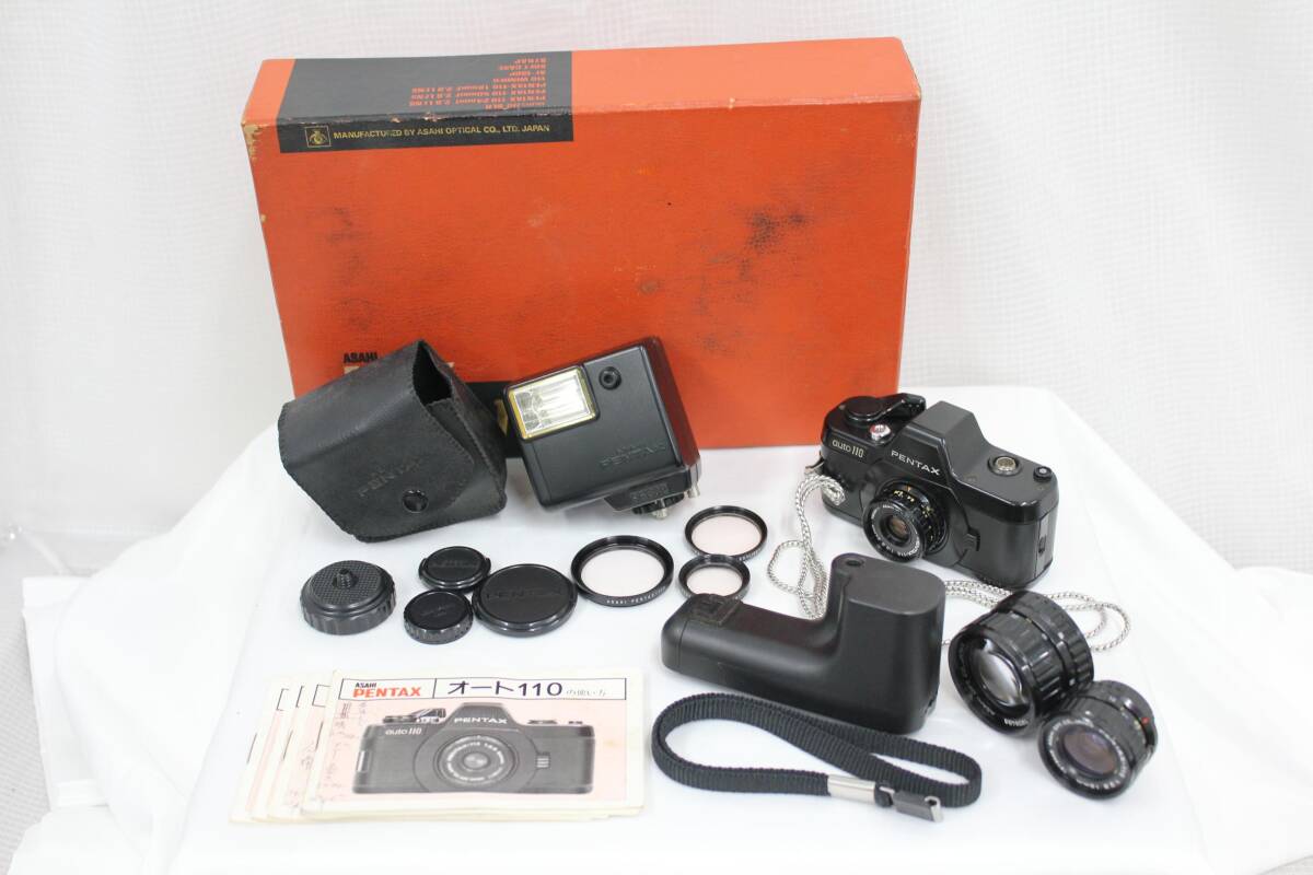 【返品保証】 【元箱付き】ペンタックス Pentax auto 110 24mm F2.8 50mm F2.8 18mm F2.8 ボディレンズセット e6688拍卖