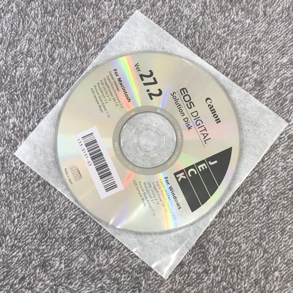 E001c【新品未使用】Canon キヤノン EOS DIGITAL Solution Disk ver 27.2 ソフトウェア CD-ROM拍卖