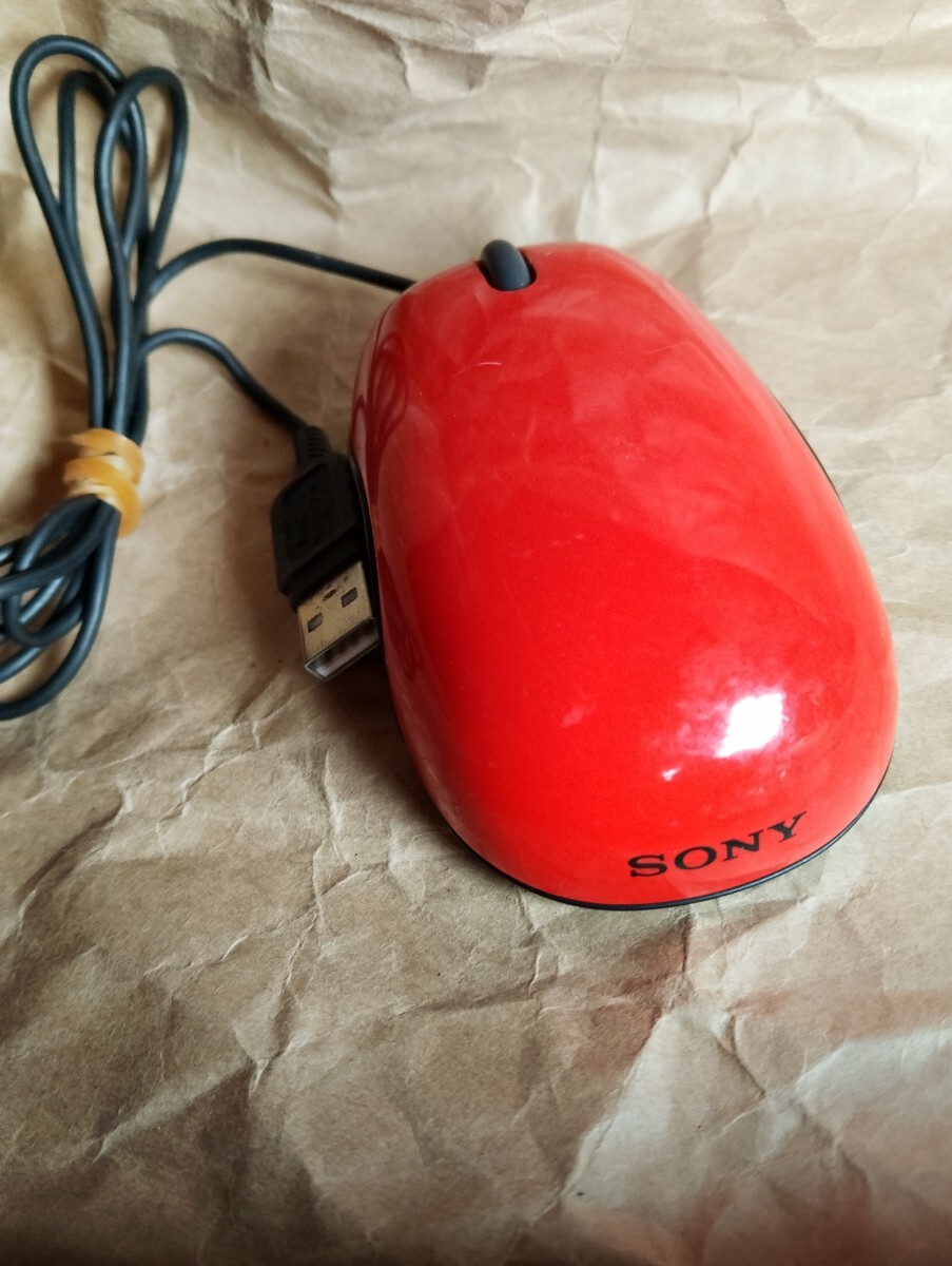 SONY SMU-S1 USBマウス 有線マウス レッド 激レアカラー拍卖