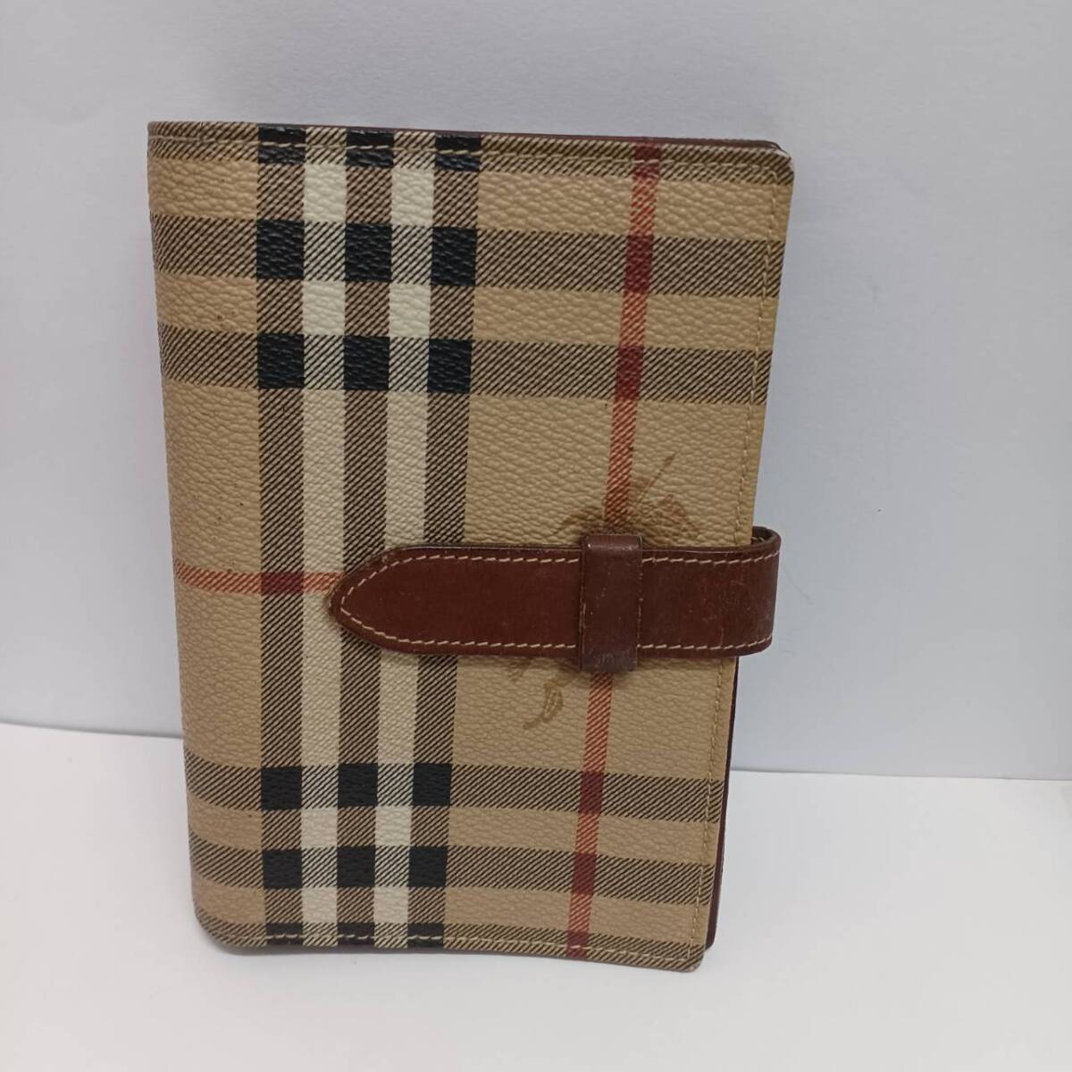 BURBERRYS バーバリー システム手帳 手帳カバー 6穴 中古品 ノバチェック ベージュ拍卖