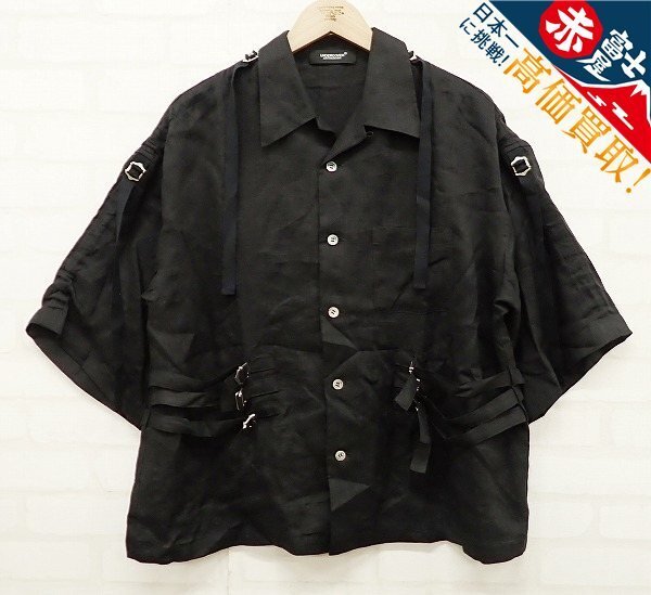 9T9390/UNDERCOVER ストラップワイドスリーブリネンシャツ UC1E1401 アンダーカバー レディース拍卖