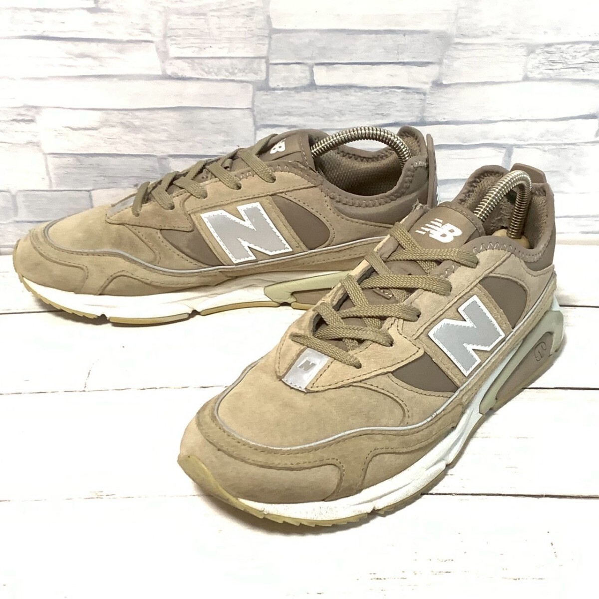 R10245bL new balance ニューバランス X-RACER エックスレーサー MSXRCSRA ローカットスニーカー ブラウン系 レディース 24.5cm スエード拍卖