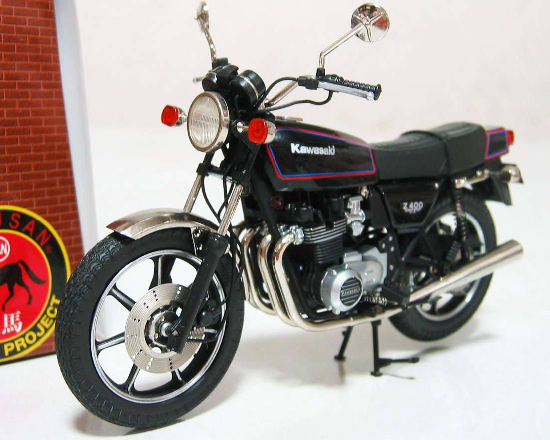 訳あり絶版 マルサン 鉄馬プロジェクト 1/18 スケール カワサキ KAWASAKI Z400FX ダイキャストモデル2期カラーエボニー/検索角Zフェックス拍卖