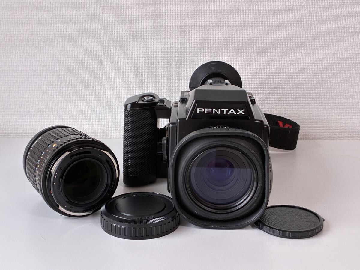 ☆【通電及び動作未確認品】PENTAX 645 SMC-A 75mm F2.8 ペンタックス 中判フィルムカメラ 一眼レフ 150mmレンズ付き 現状品☆拍卖