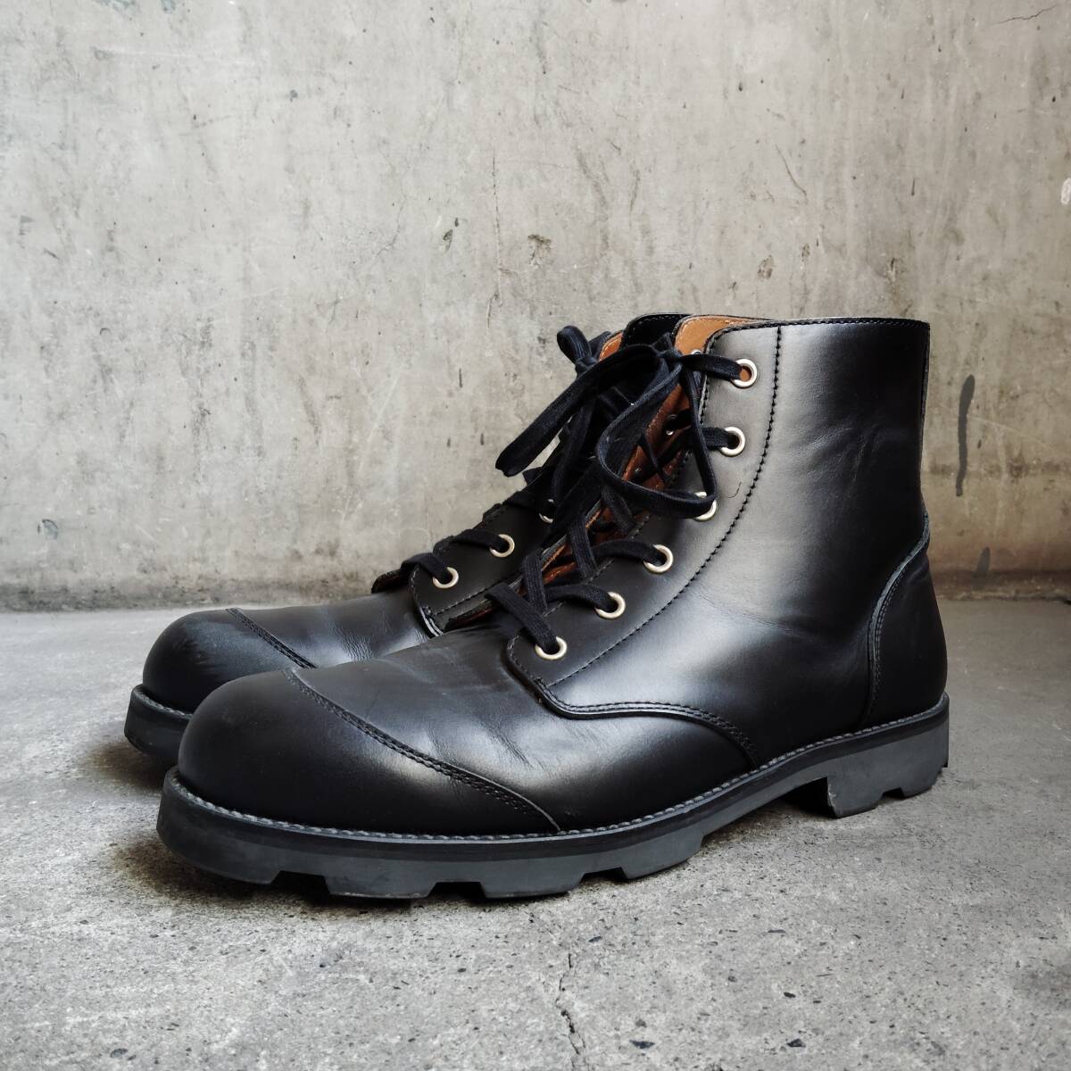 COMME des GARCONS HOMME キャップトゥレースアップブーツ 26cm コムデギャルソンオム vibramソール拍卖