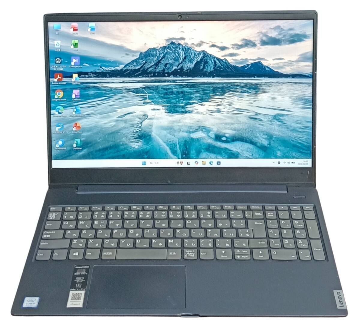 【驚速 LENOVO Ideapad S340 i5-8265U 1.6GHz x8+8G+SSD256GB+HDD500GB 15インチワイドノートPC】Win11+Office2021/WEBカメラ NA021912d拍卖