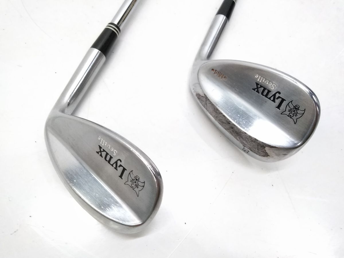 ♪2本セット Lynx Seville WEDGE ウェッジ 52°/60° スチールシャフト N.S.PRO 950GH FLEX-S 0226-61N @@ 140♪拍卖