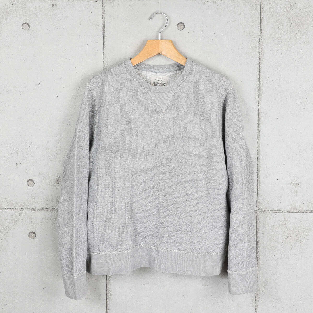 J.CREWジェイクルー◆前V クルーネック スウェットャツ◆ヘザーグレー◆サイズM拍卖
