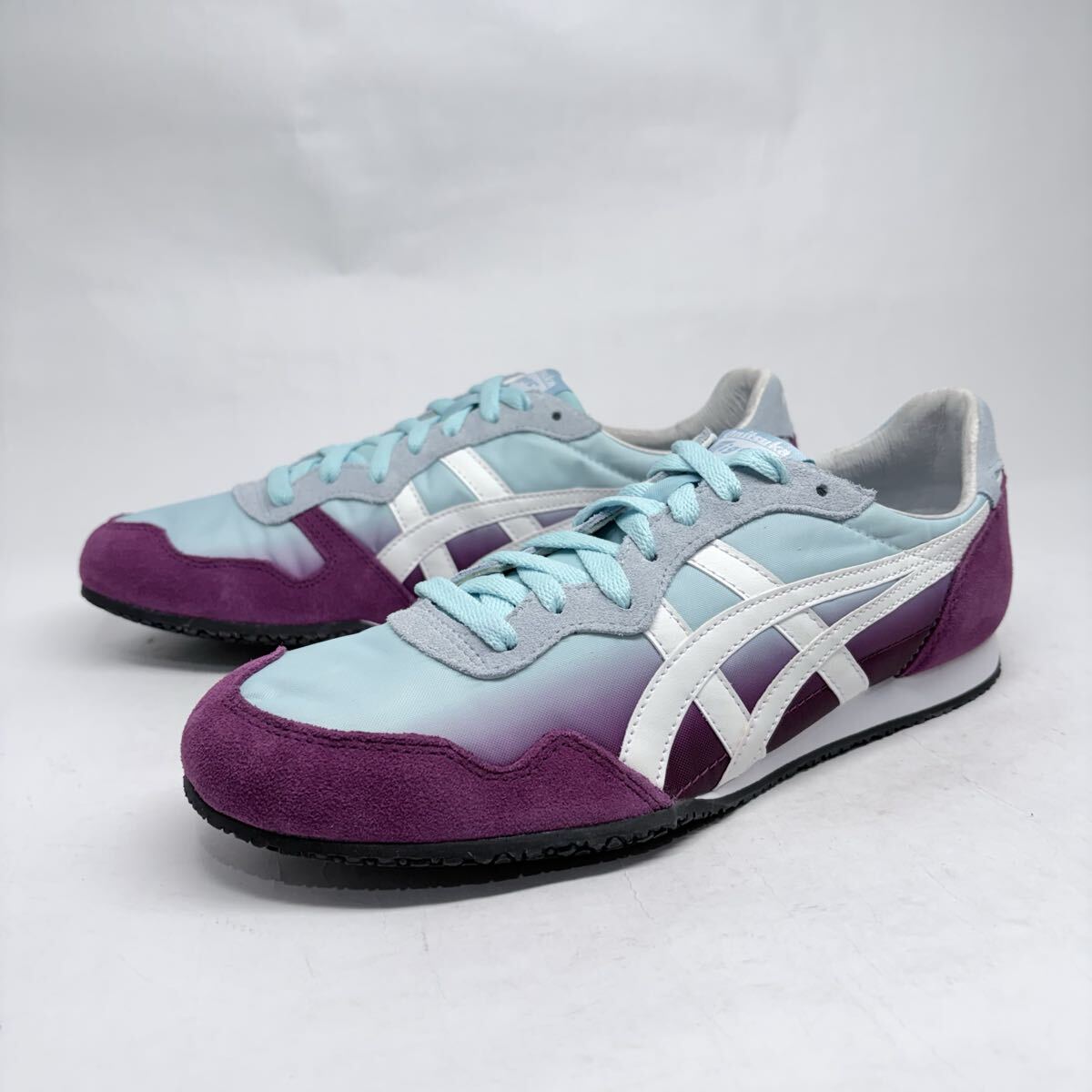 即決!限定! Onitsuka Tiger SERRANO サイズ 27.5cm 紫 水色 グラデーション TH780L / オニツカタイガー セラーノ拍卖