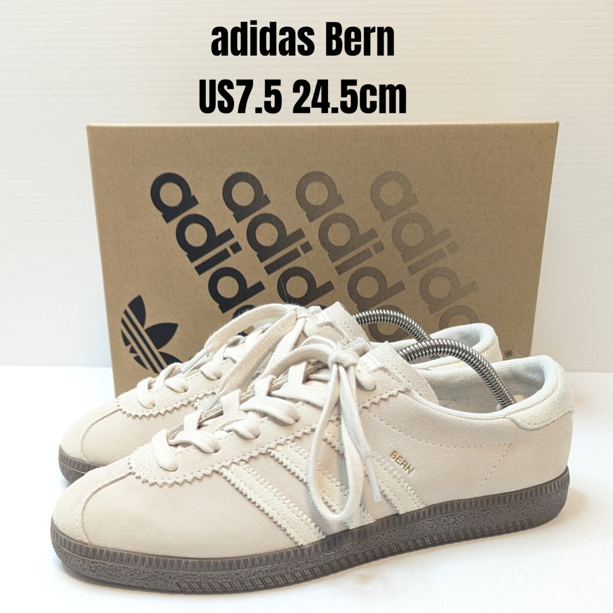 未使用に近い adidas Bern アディダス ベルン 24.5cm ベージュ スウェード レディース adidasスニーカー拍卖