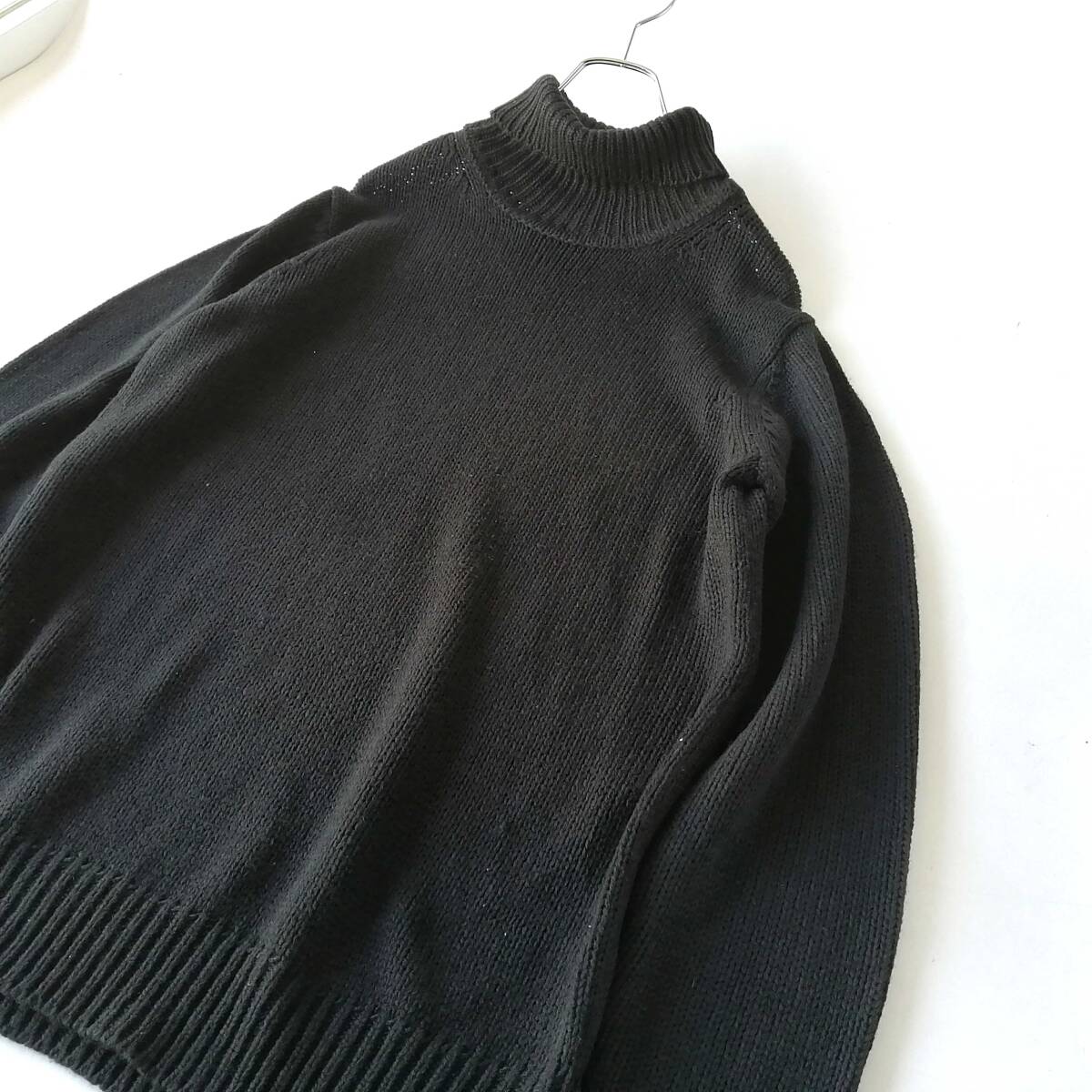 UNIQLO ユニクロ メンズ♪長袖ニット タートルニット セーター Lサイズ 黒 アクリルニット 260227nk【4点同梱で送料無料】拍卖