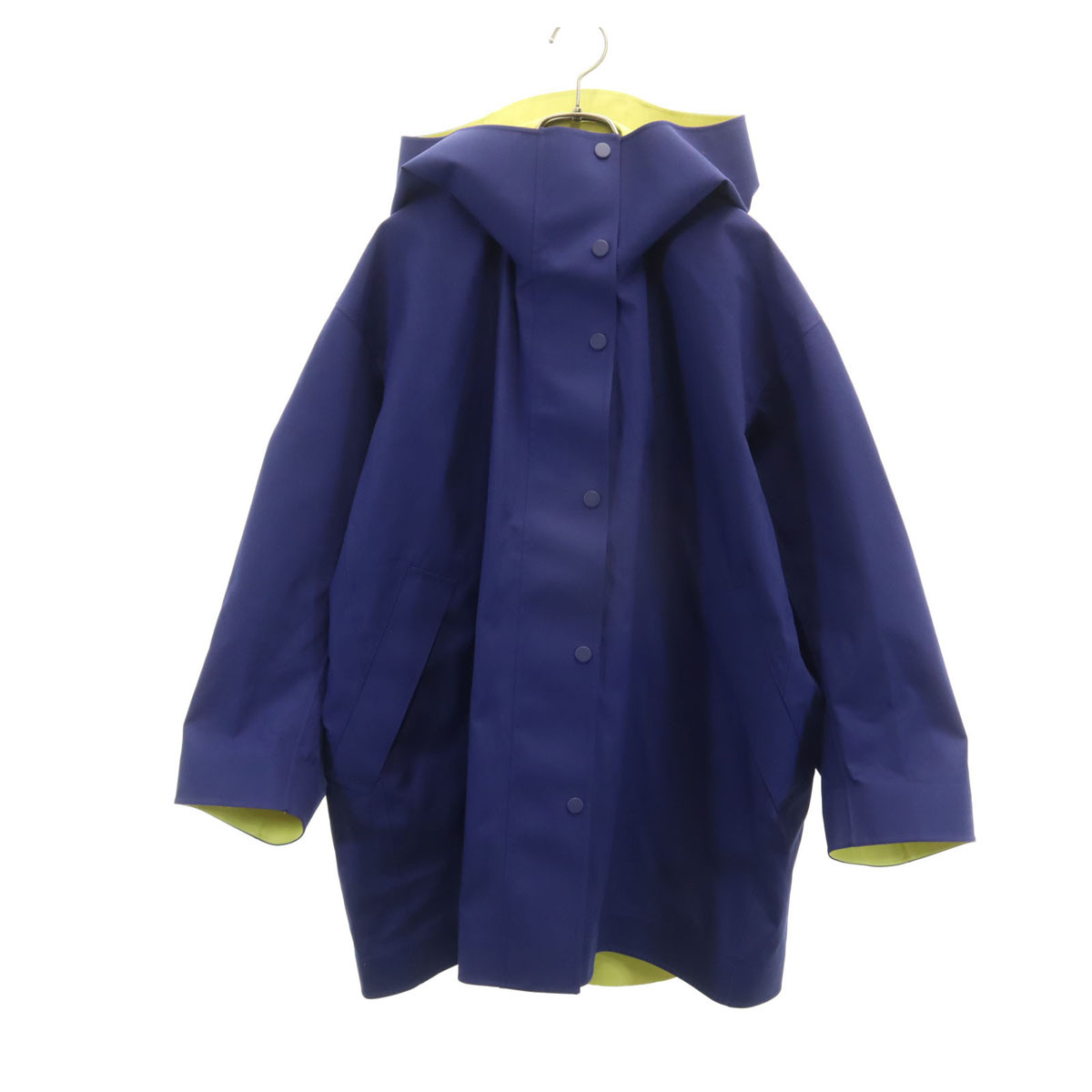 UNIQLO ユニクロ MARNI マルニ コラボ ブロックテックハーフ コート M 青紺 レディース拍卖