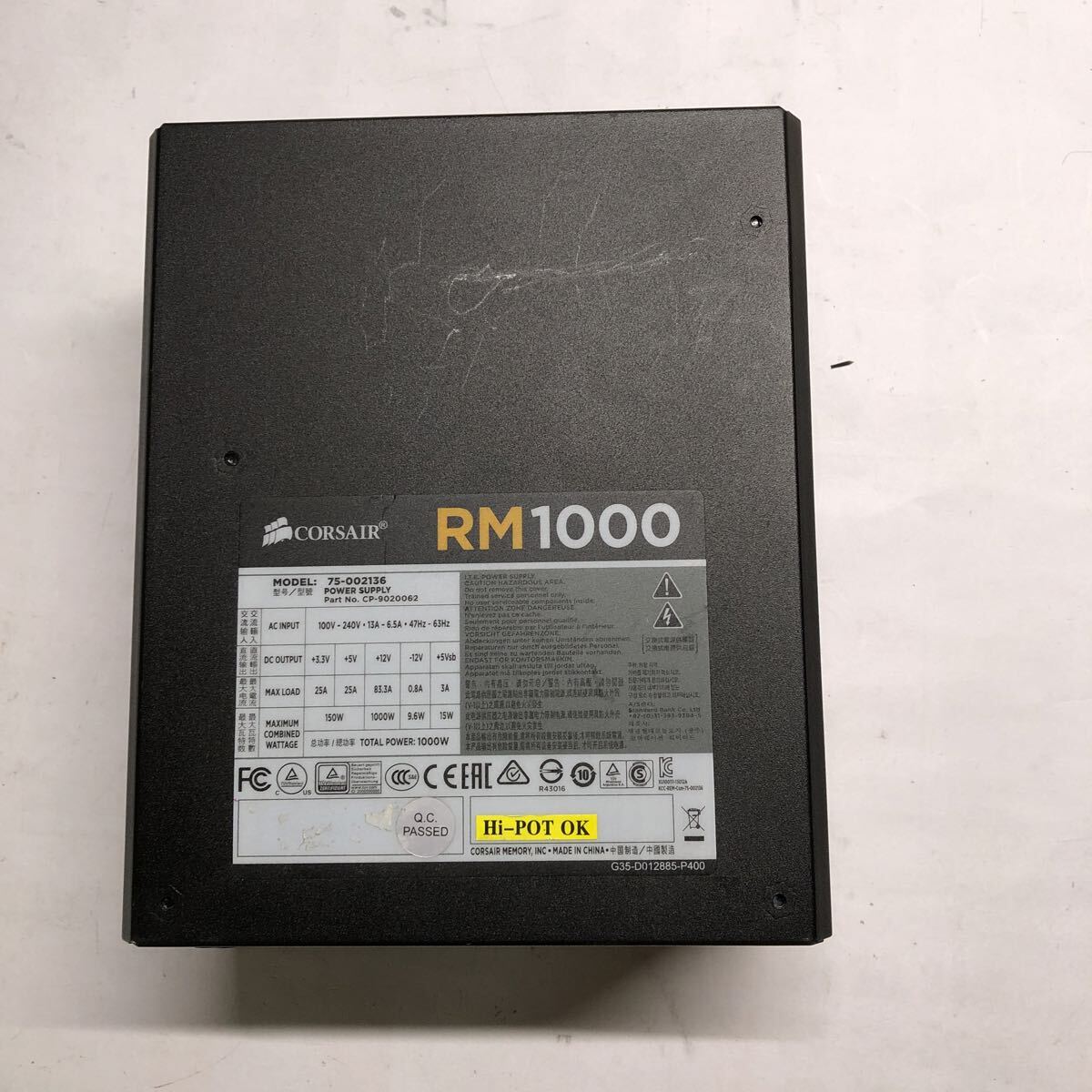 CORSAIR RM1000 75-002136 電源ユニット拍卖