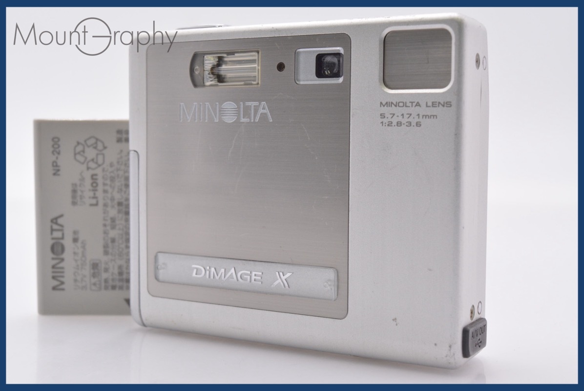 ミノルタ MINOLTA DiMAGE X 3x バッテリー付属 同梱無料 #yk5911拍卖