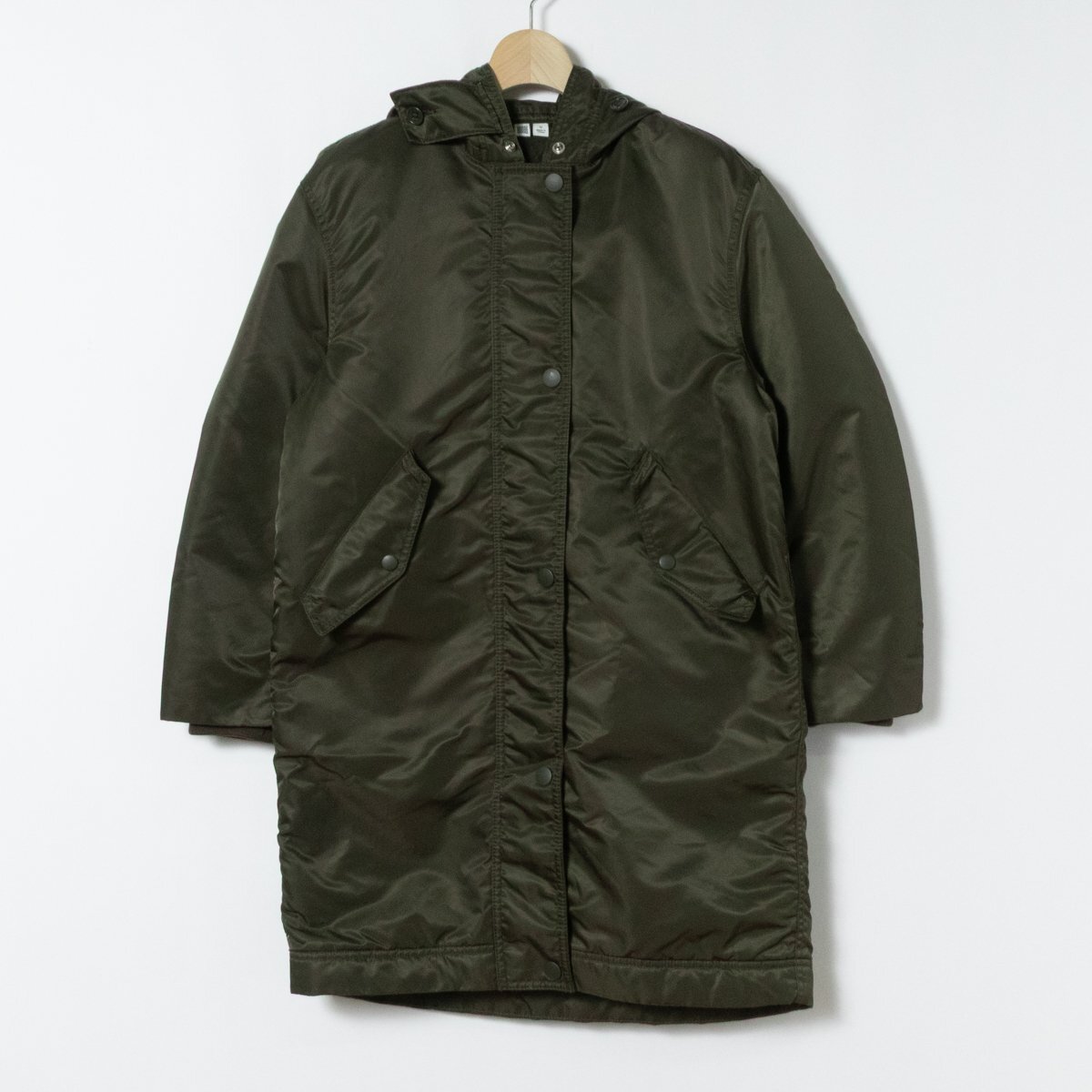 UNIQLO ユニクロ Uniqlo U ミリタリーコート ダウンコート カーキグリーン Mサイズ レディース ナイロン ポリ カジュアル 防寒 212-182592拍卖