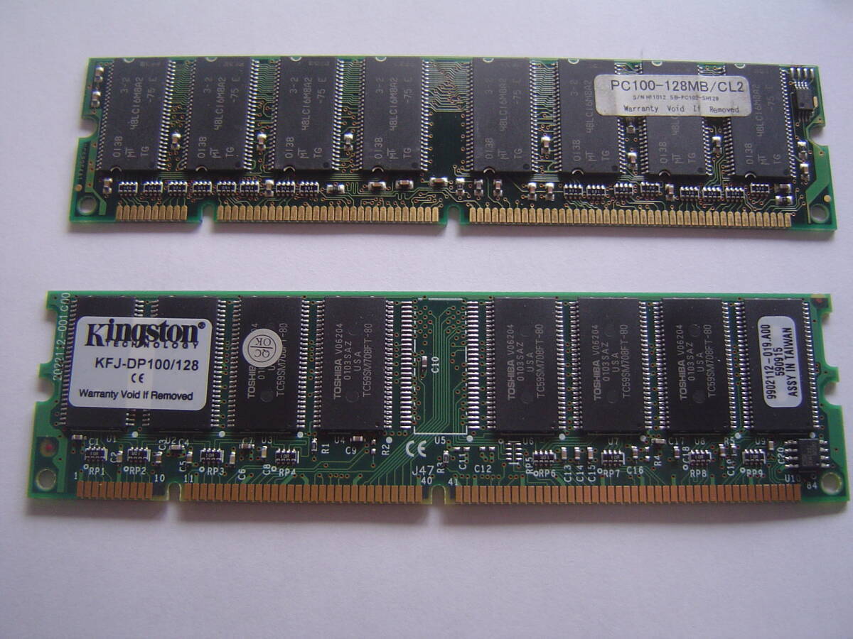 PC100 128MB 2枚セット 256MB動作確認済動作確認済み 71拍卖