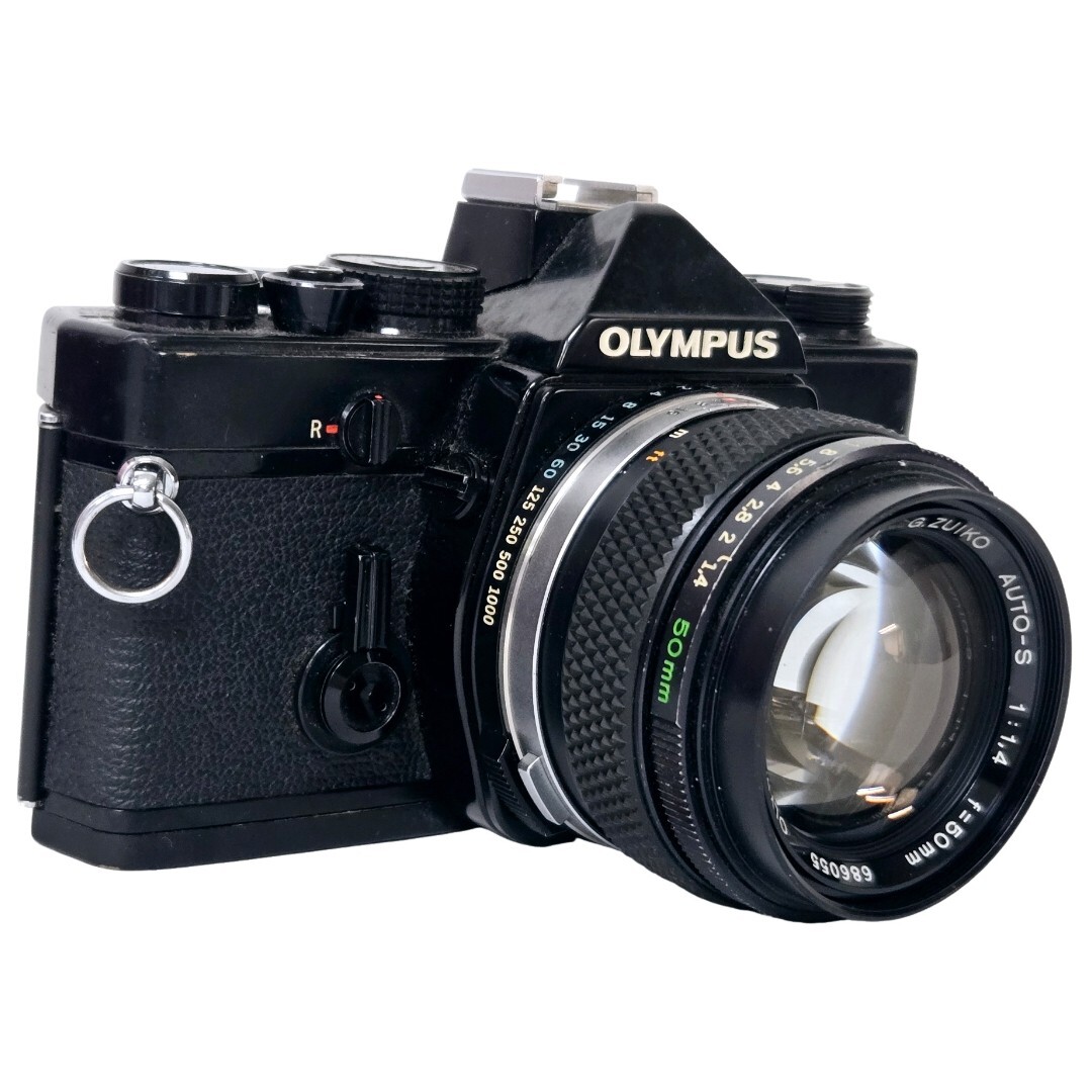 【返品保証】 オリンパス Olympus OM-1 ブラック OM-SYSTEM G.ZUIKO AUTO-S 50mm F1.4 フィルムカメラ ボディレンズセット Z7034拍卖