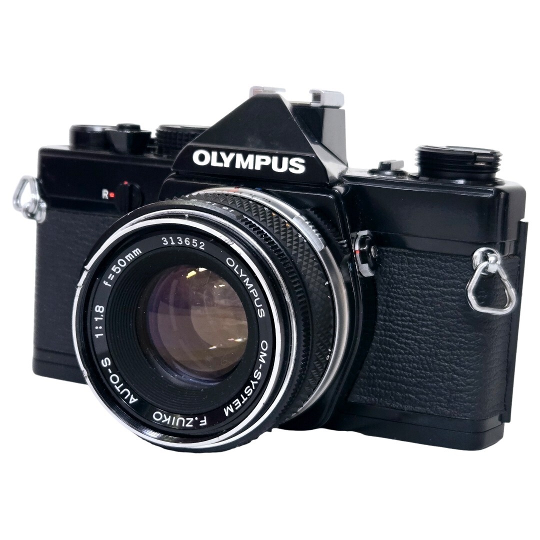 【返品保証】 オリンパス Olympus OM-1 ブラック OM-SYSTEM F.ZUIKO AUTO-S 50mm F1.8 フィルムカメラ ボディレンズセット Z7317拍卖