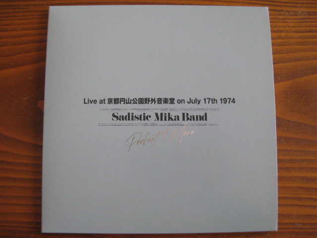 ★紙ジャケCD★Sadistic Mika Band サディスティックミカバンド♪Live at 京都円山公園野外音楽堂 July 17th,1974★Perfect Menu★拍卖