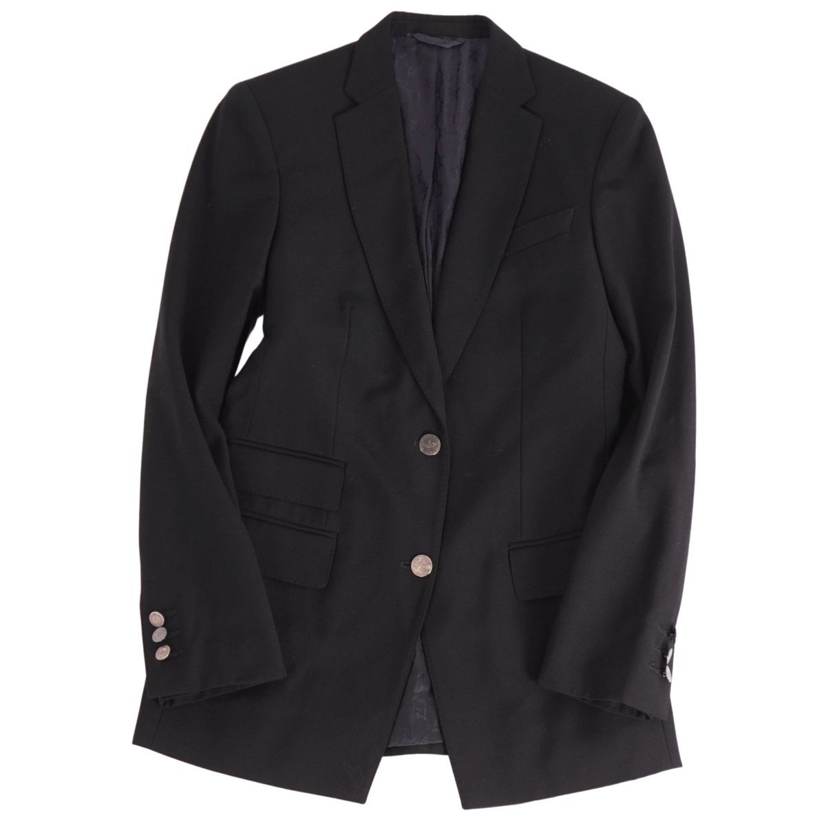 美品 グッチ GUCCI ジャケット トムフォード期 テーラード ウール アウター レディース イタリア製 38(M相当) ブラック ce12dl-rm10e35418拍卖
