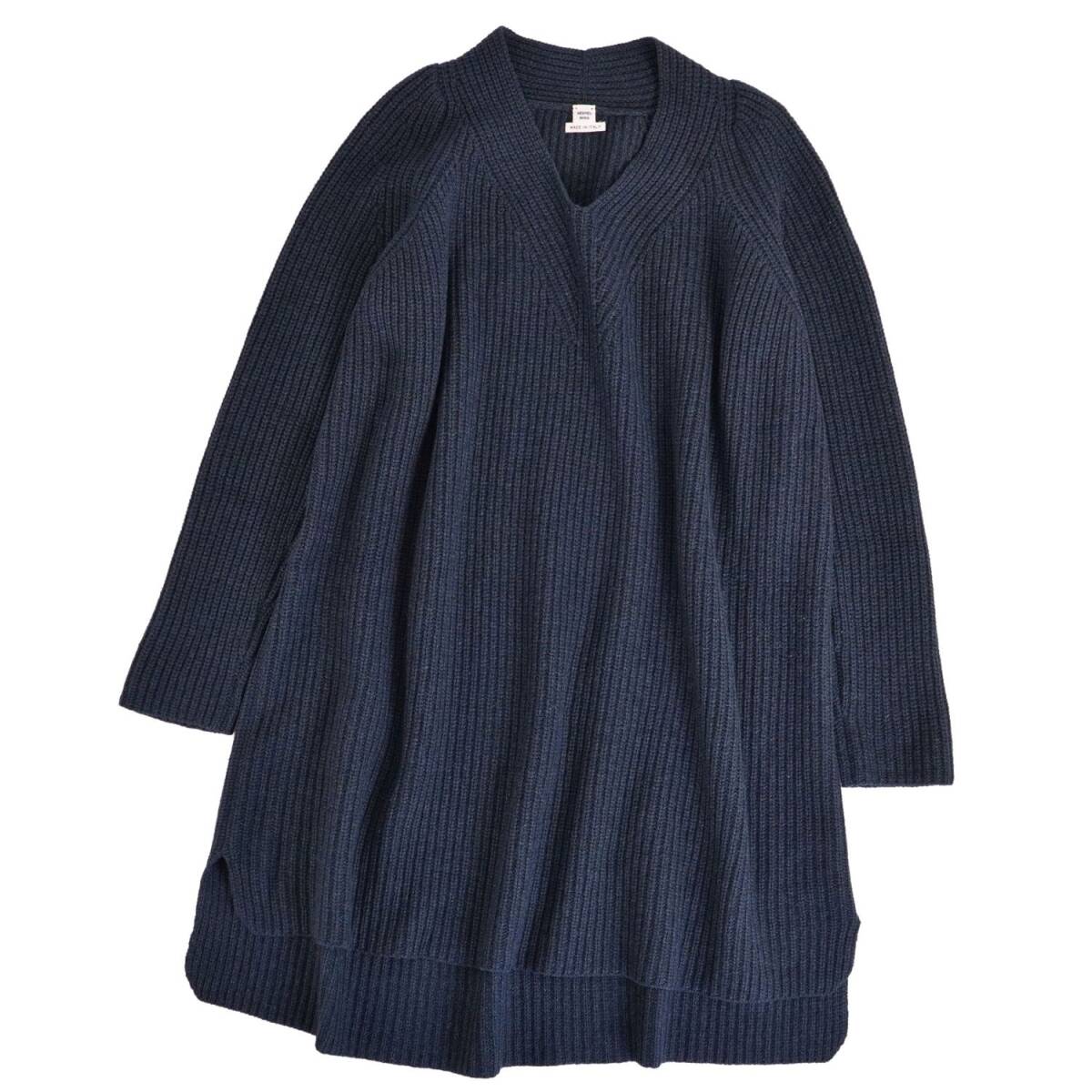 美品 エルメス HERMES ニット ワンピース セーター ロングスリーブ 長袖 ヤク ミドルゲージ トップス レディース 40(L) cd02dd-rm07f14039拍卖