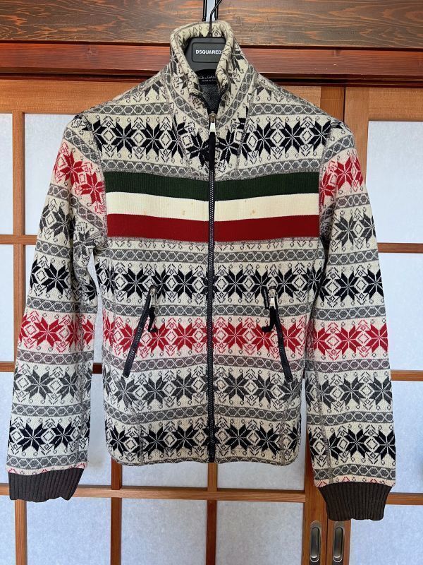 DOLCE&GABBANA ノルディック柄 ウール ジップアップジャケット 44拍卖