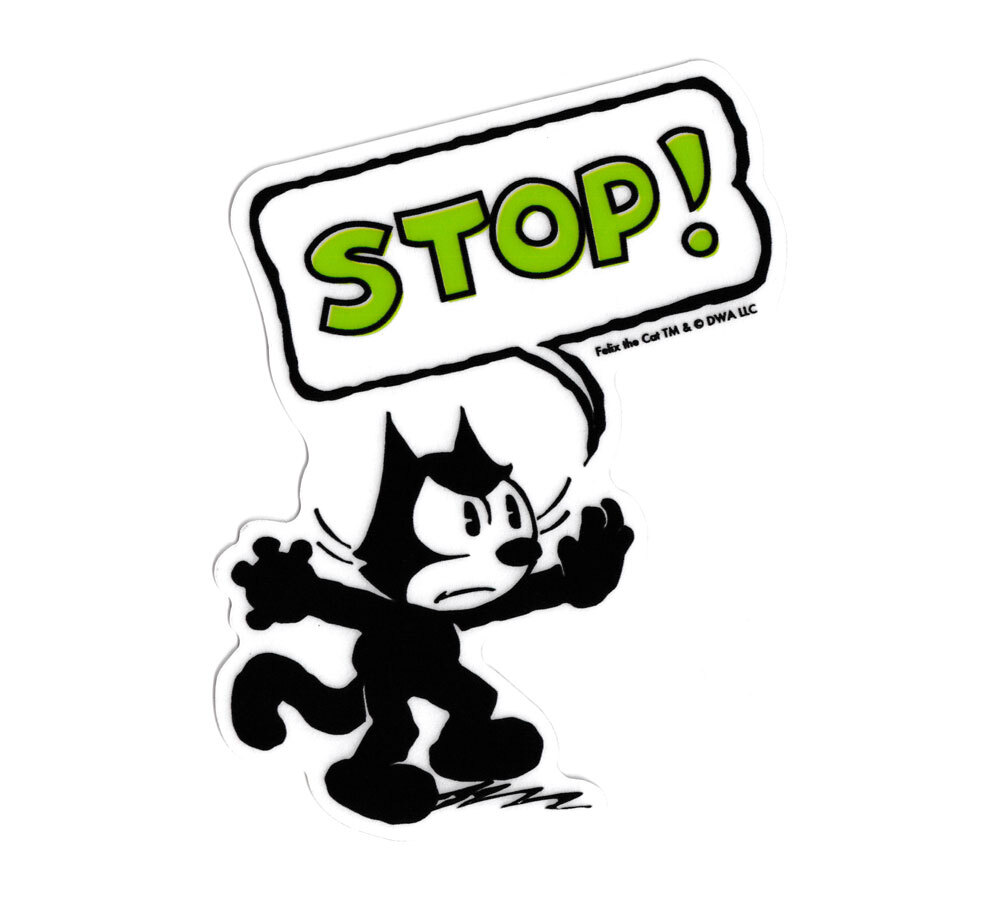 フィリックス・ザ・キャット ステッカー アメリカン アメリカ キャラクター 猫 おしゃれ かっこいい 車 透明ステッカー STOP拍卖