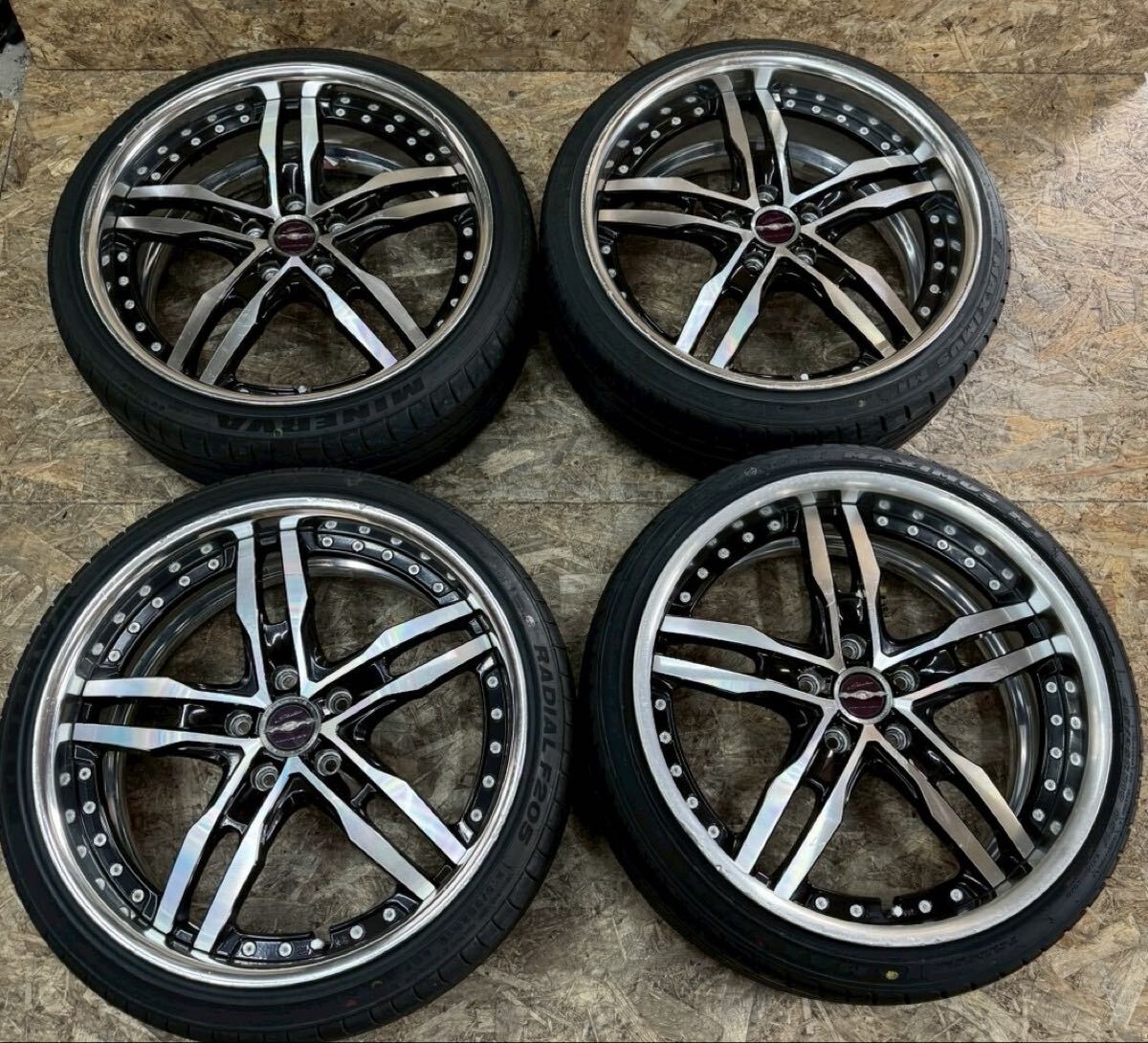 【希少!】AME シャレン XF-55 19インチ 8J+48 8.5J+48 PCD114.3 5穴 5H クラウン カムリ マークX スカイライン レクサス ローレル 拍卖
