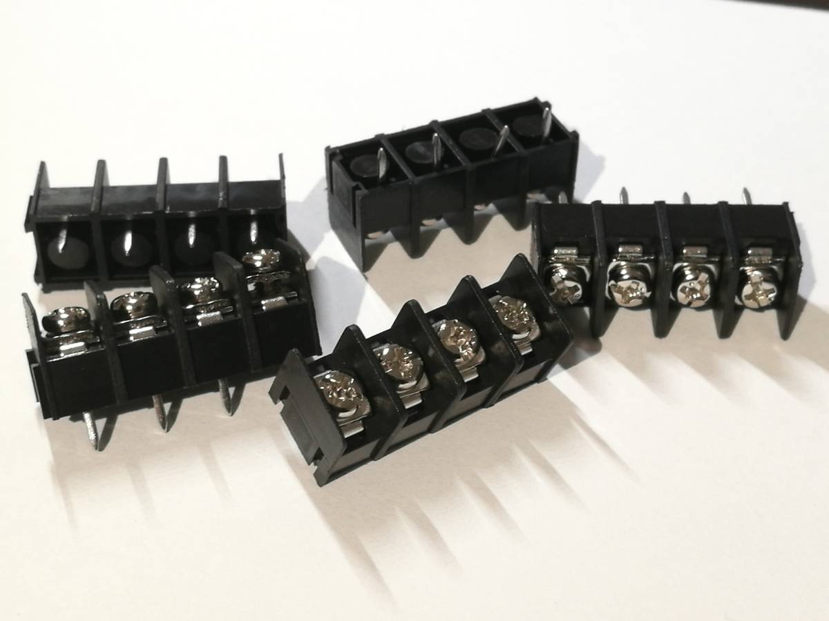 4ピン ネジ式ターミナルブロック ネジ端子 20A 300V 5個セット拍卖