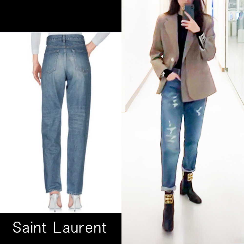サンローランパリ SAINT LAURENT デニム パンツ ブルー 26インチ レディース ボトムス 未使用拍卖