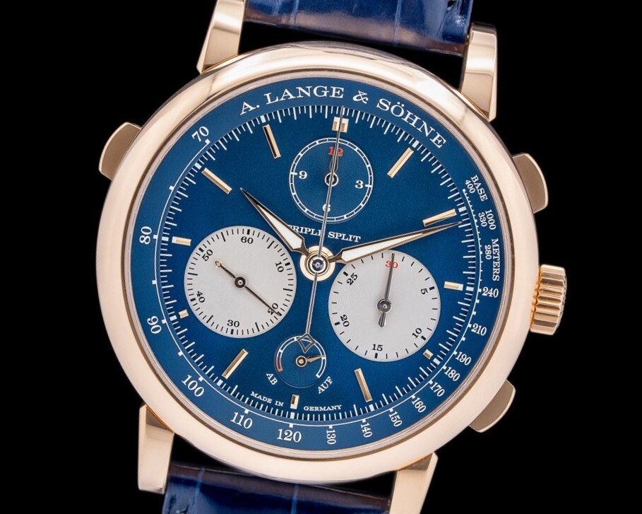 ★A.LANGE & SOHNE★A.ランゲ&ゾーネ トリプルスプリットK18RG ブルーダイヤル 424.037F 最高級腕時計 入手困難!!世界限定100本!!拍卖