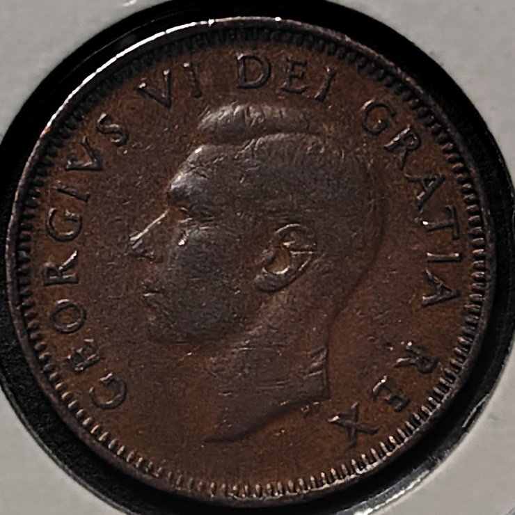(C-1108)カナダ 1セント銅貨 1950年 ジョージ6世拍卖