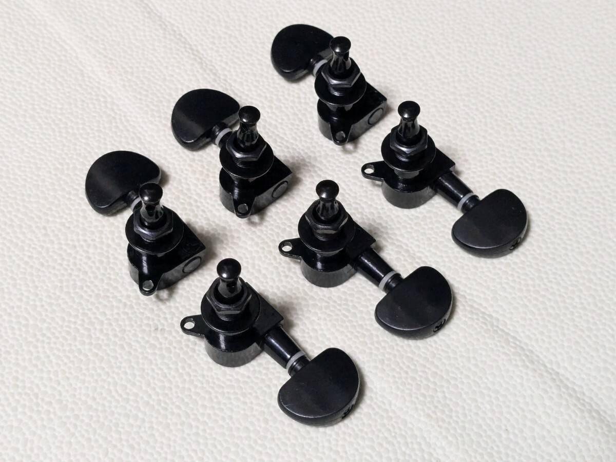 ギター用 ペグ 3:3 未使用品 ハーフムーンボタン キズアリ拍卖