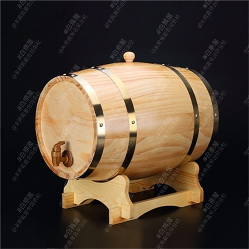 ★新品 ☆1.5リットル木製樽 ヴィンテージウッド オーク材 ワイン ビール ウイスキー ラム酒造り ポート ホテル ディスプレイ拍卖