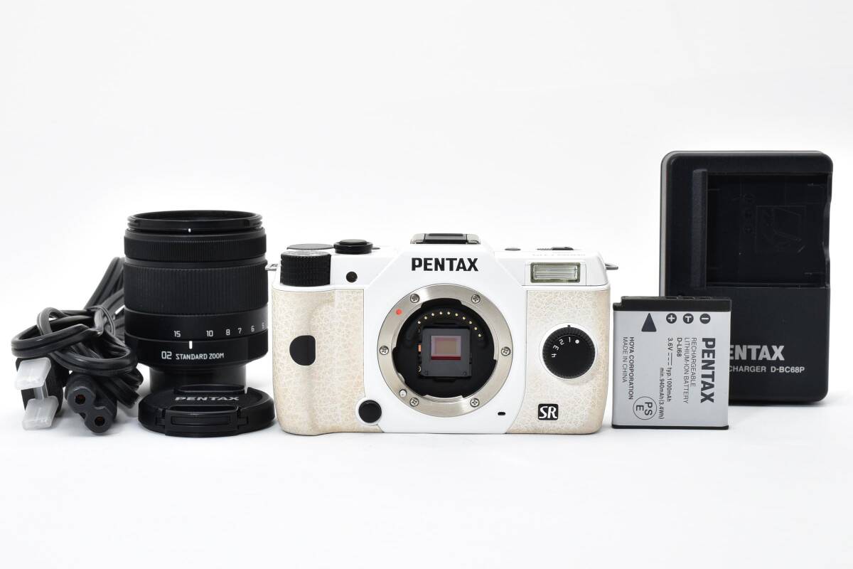 ■ 美品 ■ ペンタックス PENTAX Q10 オーダーカラー ホワイト レンズセット ≪S数8,000回 充電器付 動作光学良好≫ 0474拍卖