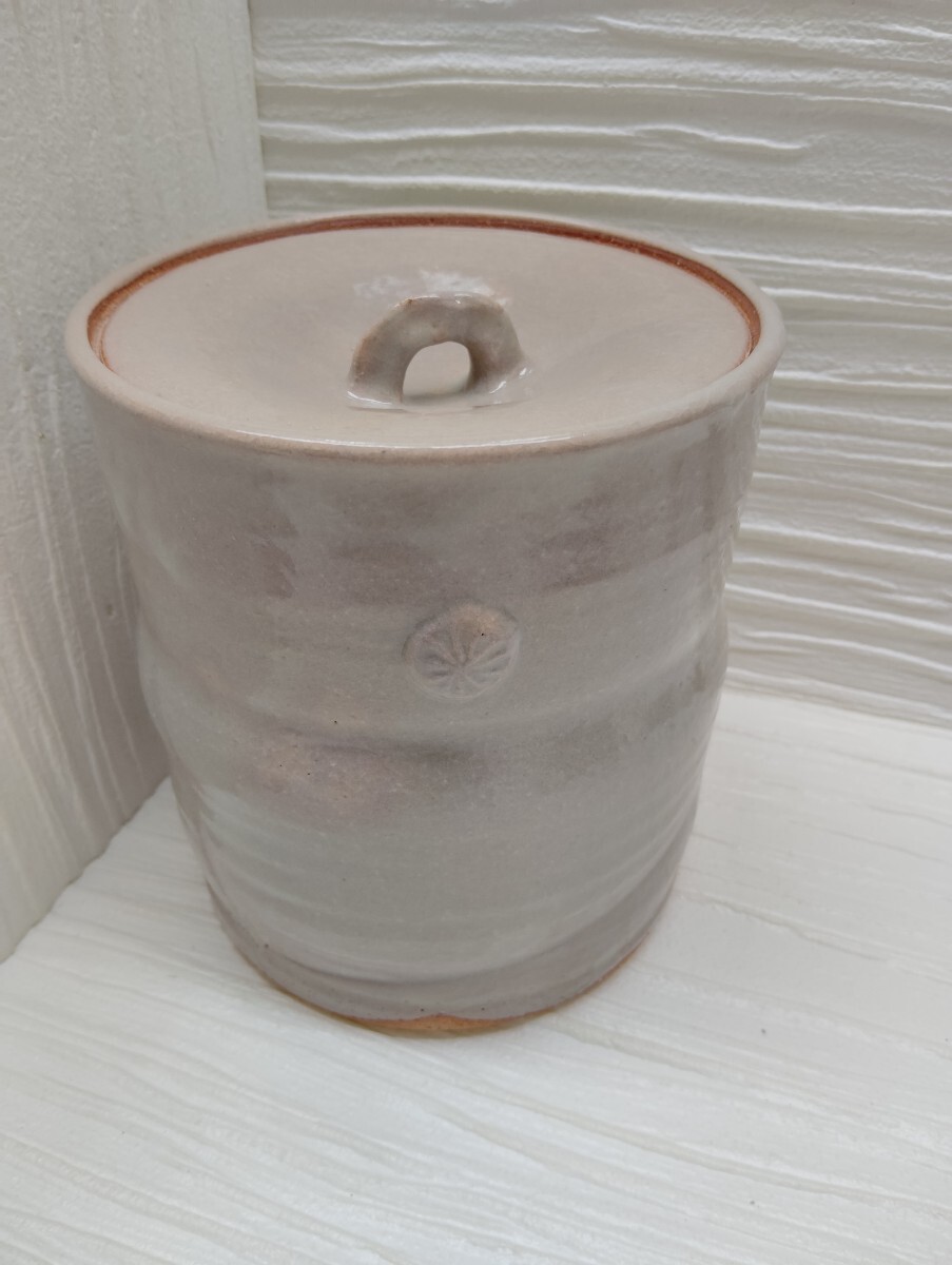 萩焼 清和窯 陶器 水指 茶道具 箱なし 紅萩 未使用 自宅保管品 現品限り拍卖