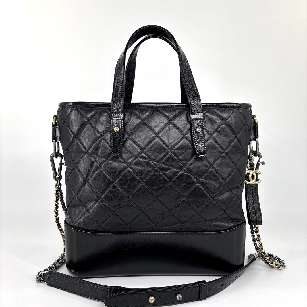1円 超極美品 CHANEL シャネル ガブリエル 2way トートバッグ キルティング ココマーク ショルダーバッグ ブラック レディース シール有拍卖
