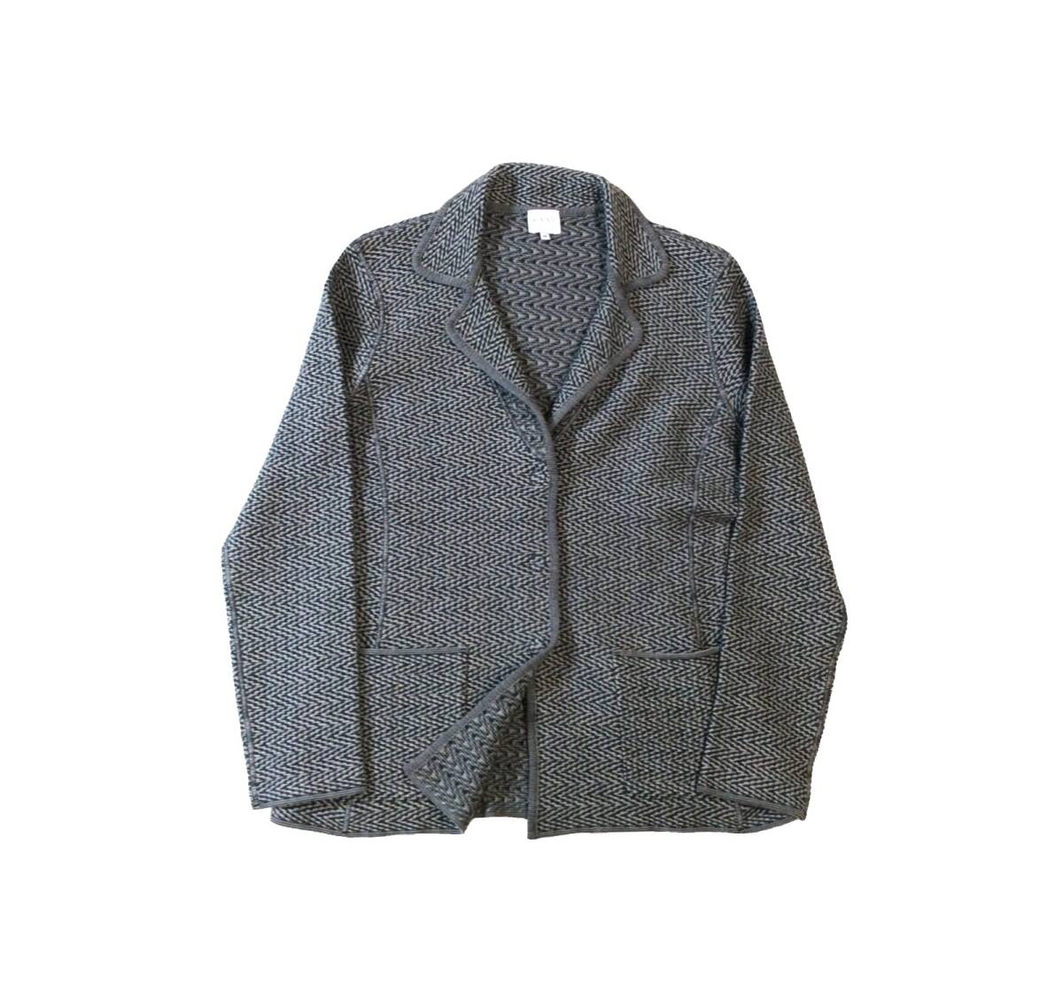 ARMANI COLLEZIONI アルマーニ コレツィオーニ ニットジャケット カーディガン ブラック/グレー系 レディース 44拍卖