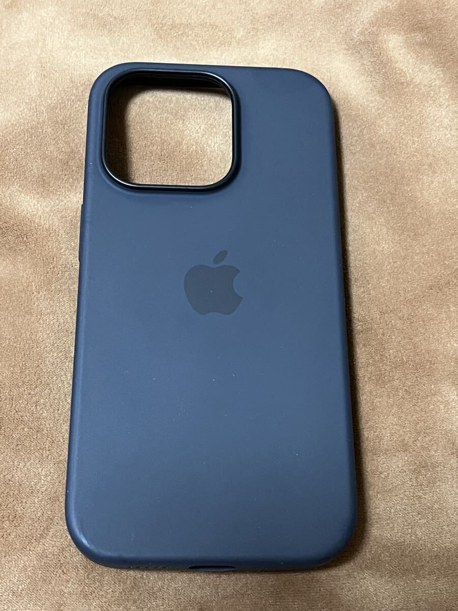 Apple アップル 純正 ☆ iPhone 14 Pro シリコンケース・ミッドナイト ☆ 美品 箱なし拍卖