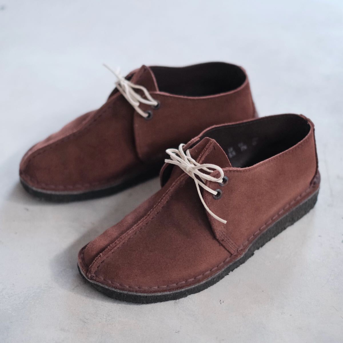 英国製 クラークス デザートトレック ブラウン 7 1/2 26cmぐらい イングランド製 clarks Desert Trek拍卖