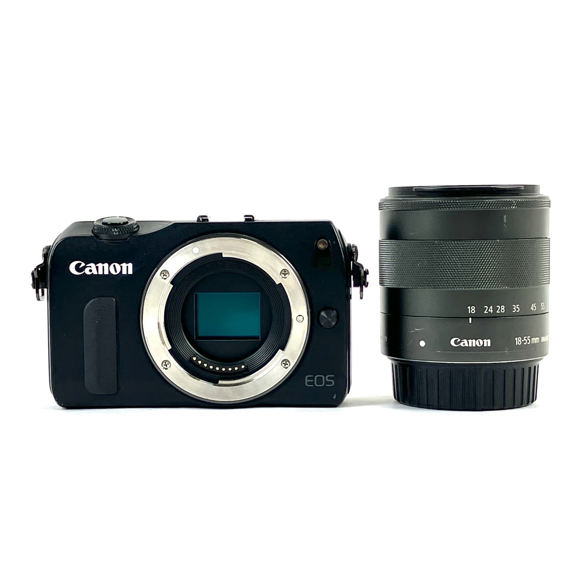 キヤノン Canon EOS M EF-M 18-55 IS STM レンズキット ブラック デジタル ミラーレス 一眼カメラ 【中古】拍卖