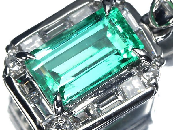 3UZ17876【売り切り】新品仕上【RK宝石】≪Emerald≫ ジュエリーマキ 極上エメラルド 大粒1.35ct 極上ダイヤ Pt850 超高級ペンダントヘッド拍卖