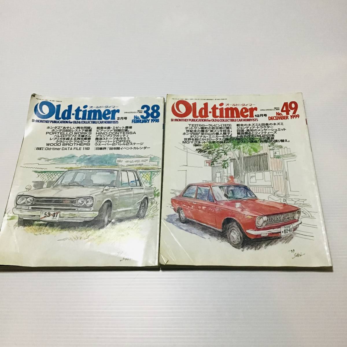 Old - timer No,38 FEBRUARY 2月号 1998 GTR NO,49 DECEMBER 12月号 1999 カローラ オールド タイマー ( 旧車 ニッサン TOYOTA )拍卖
