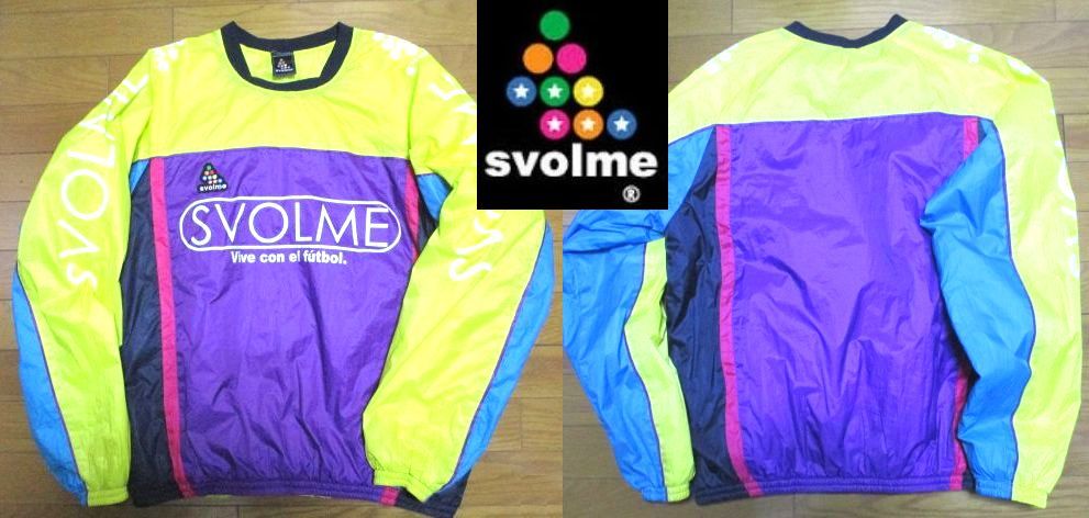 svolme ポリシャツ Lサイズ クレイジーカラー マルチカラー サッカー デカロゴ スボルメ シャカシャカ拍卖