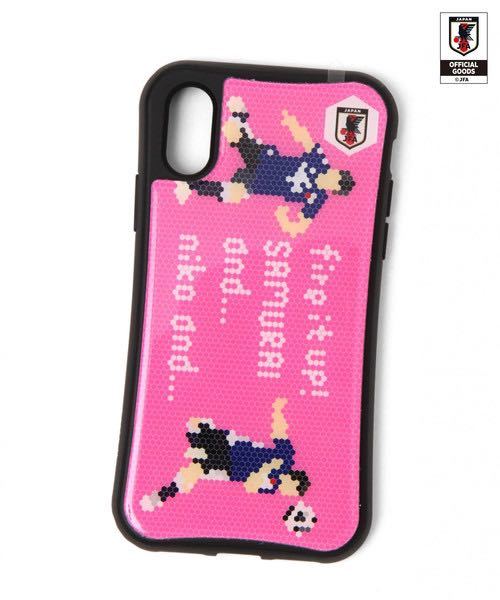 WAYLLYスマホケース【サッカー日本代表ver.】iPhoneX,XS ピンク拍卖