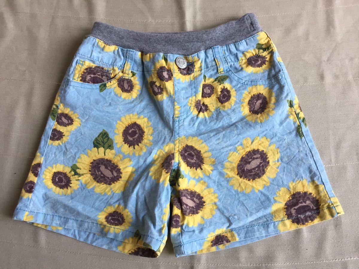 ★Right-on★ライトオン★ひまわりのショートパンツ ★ちょっと長め★超美品★140センチ★拍卖